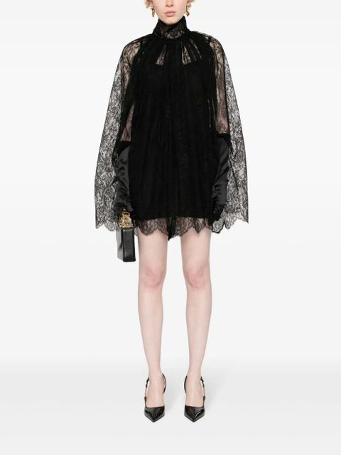 Dolce & Gabbana floral-lace minidress - Black - zdjęcie produktu nr 2