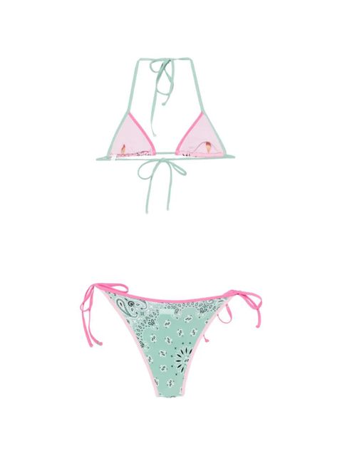 MC2 Saint Barth Leah floral-print triangle bikini - Pink - zdjęcie produktu nr 2