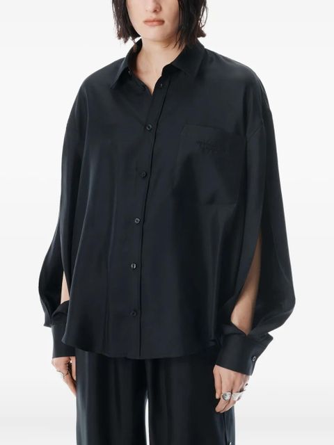 Alexander Wang slashed-sleeve shirt - Black