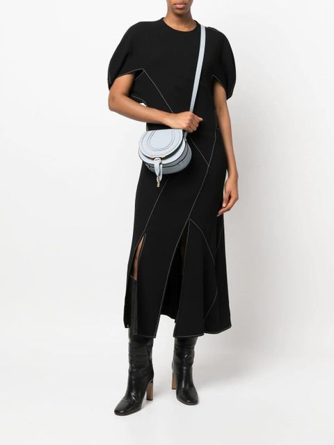 Chloé leather round crossbody-bag - Blue