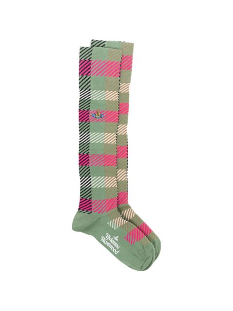 Vivienne Westwood plaid-pattern socks - Green - zdjęcie produktu nr 1