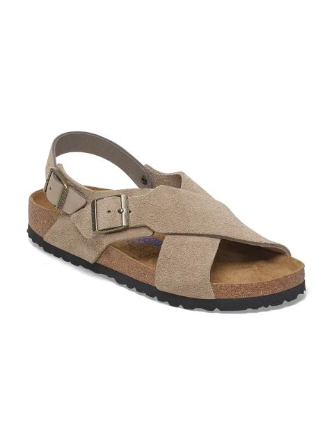 Birkenstock sandały zamszowe Tulum SFB damskie kolor brązowy 1029834
