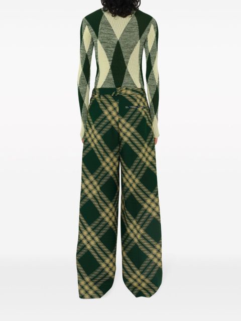 Burberry argyle-knit high-neck jumper - Neutrals