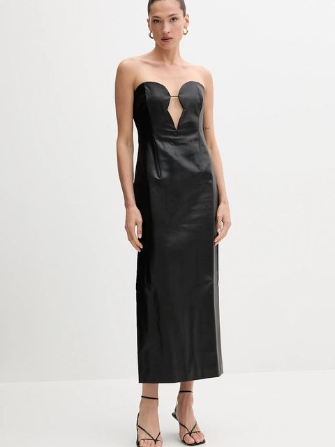 Bardot sukienka kolor czarny midi prosta 58730DB1 - zdjęcie produktu nr 1