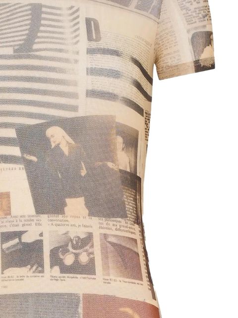 Jean Paul Gaultier newspaper-print mini dress - Neutrals - zdjęcie produktu nr 2