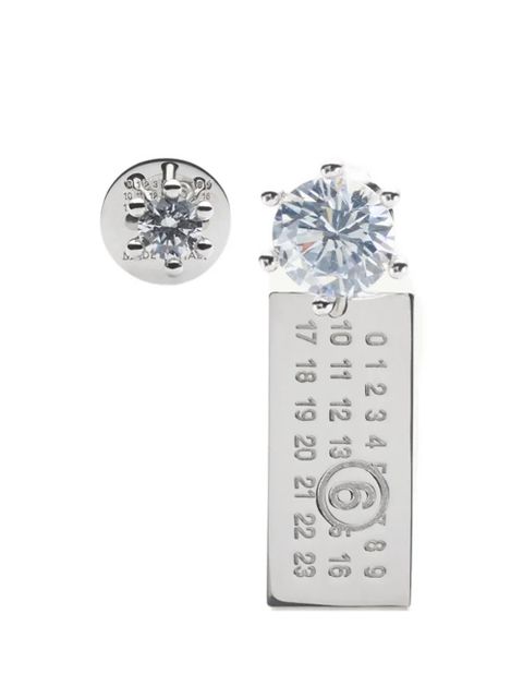 MM6 Maison Margiela numeric-charm earrings - Silver - zdjęcie produktu nr 1