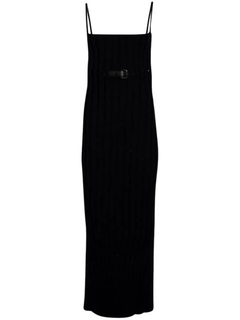 Alexander Wang belted ribbed-knit dress - Black - zdjęcie produktu nr 1