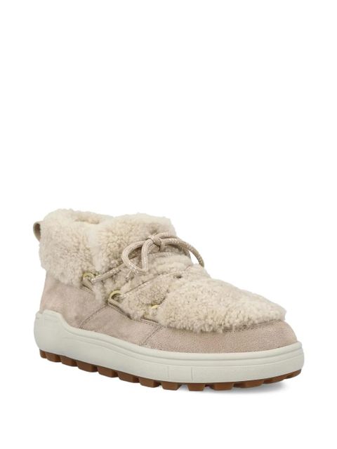 BOGNER shearling lace-up boots - Neutrals