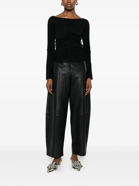 TWINSET ruched dotted blouse - Black - zdjęcie produktu nr 2