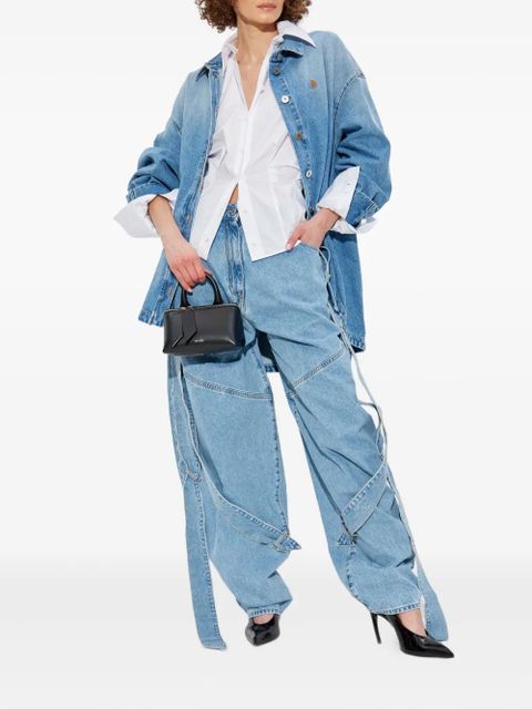 The Attico asymmetric-hem denim shirt - Blue - zdjęcie produktu nr 2