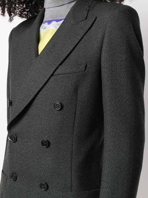 Maison Margiela single-breasted peak-lapel blazer - Green - zdjęcie produktu nr 2