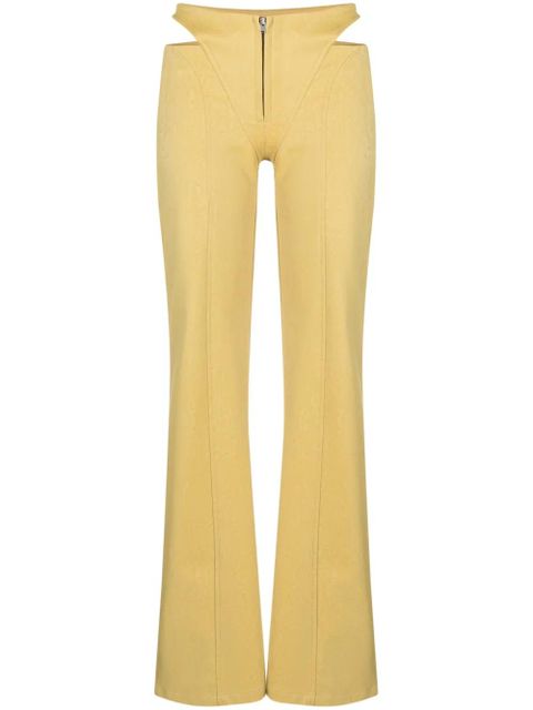 MISBHV vegan leather cut-out trousers - Yellow - zdjęcie produktu nr 1