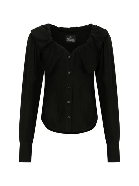 Vivienne Westwood Kendall ruffled buttoned shirt - Black - zdjęcie produktu nr 1