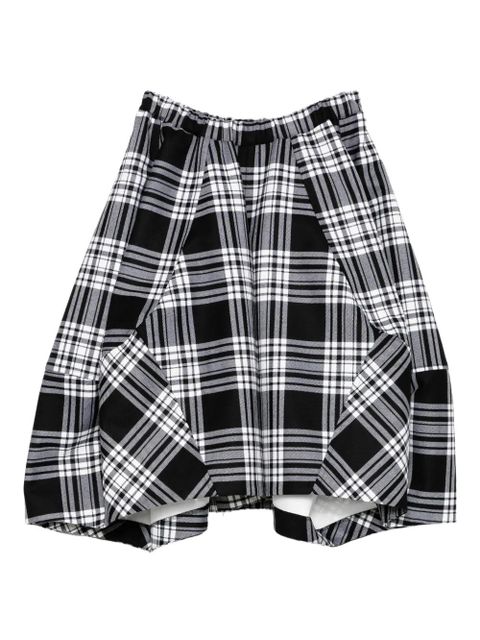 Comme Des Garçons plaid skorts - White - zdjęcie produktu nr 1