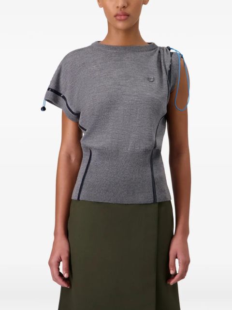 Coperni cap-sleeves T-shirt - Grey