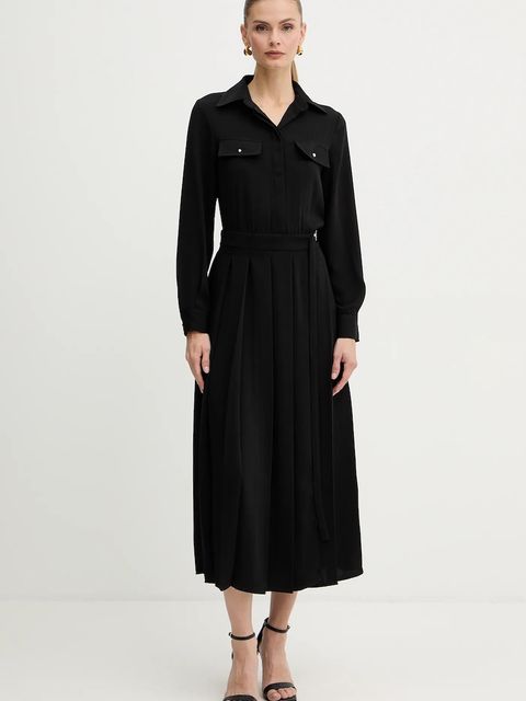 Liu Jo sukienka kolor czarny midi rozkloszowana MF5145 T4241 - zdjęcie produktu nr 1