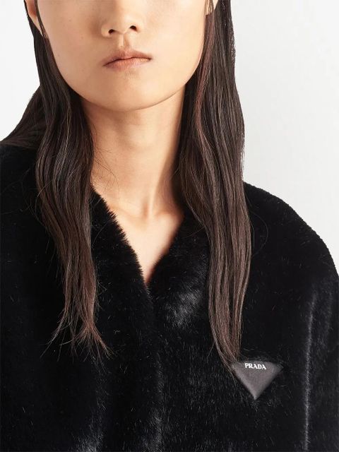 Prada Aspen faux-fur coat - Black