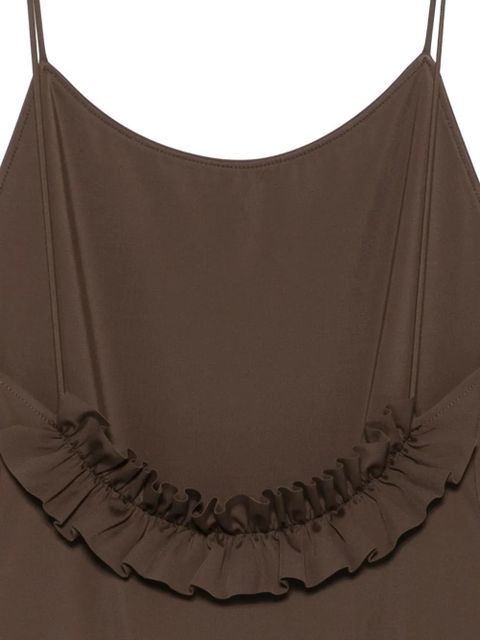 Jacquemus ruffled-back swimsuit - Brown