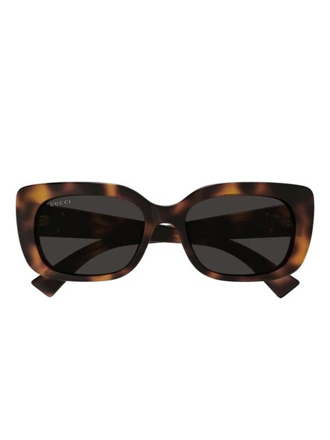 Gucci Interlocking G detail sunglasses - Brown - zdjęcie produktu nr 1
