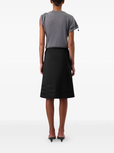 Coperni seam detail midi skirt - Black
