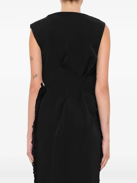 Lanvin sculpted floral dress - Black