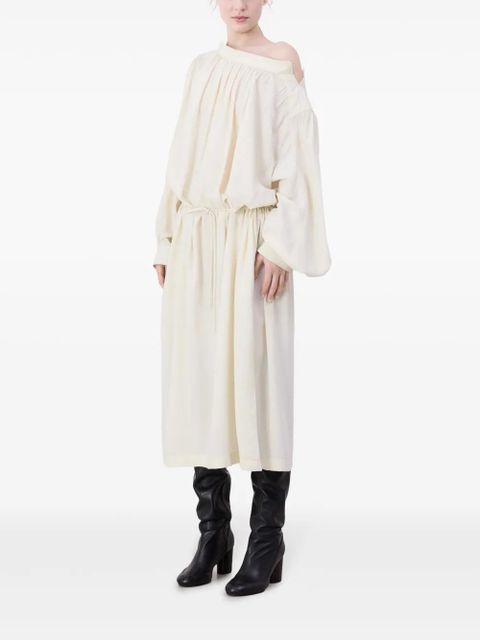 LEMAIRE House pleated midi dress - Neutrals