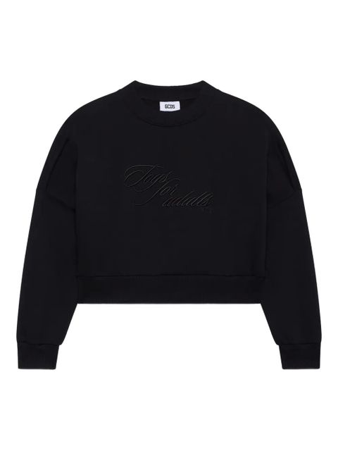 GCDS logo-embroidered sweatshirt - Black - zdjęcie produktu nr 1