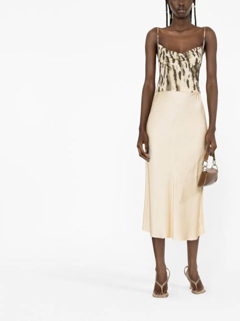 ROTATE BIRGER CHRISTENSEN fine-jacquard open-back top - Neutrals - zdjęcie produktu nr 2