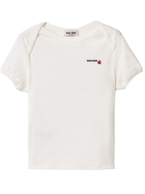 Miu Miu x Petit Bateau jersey T-shirt - White - zdjęcie produktu nr 1