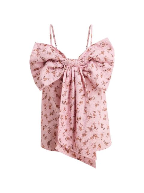 Essentiel Antwerp floral-print bow-detail blouse - Pink - zdjęcie produktu nr 1