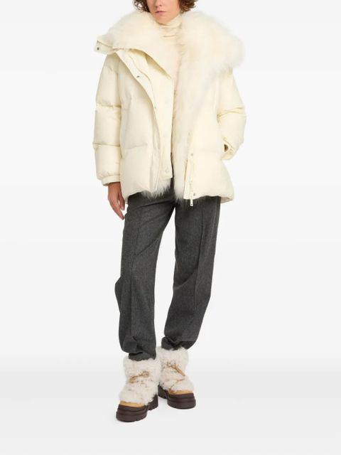 Yves Salomon padded oversized jacket - White