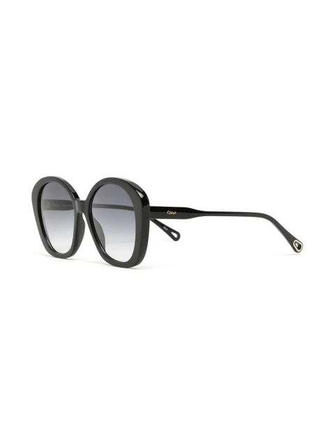 Chloé Eyewear oversized round sunglasses - Black - zdjęcie produktu nr 2