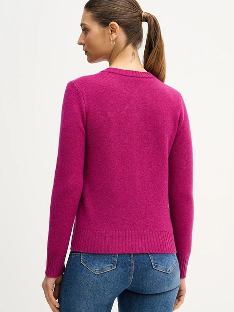 United Colors of Benetton kardigan wełniany kolor fioletowy 103ME500L