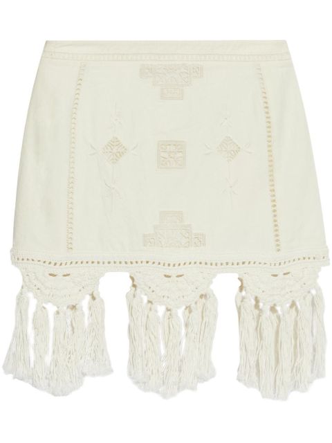 ISABEL MARANT Sandra macramé mini skirt - White - zdjęcie produktu nr 1