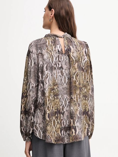 Marc Aurel bluzka damska kolor zielony wzorzysta 6345-1000-24809