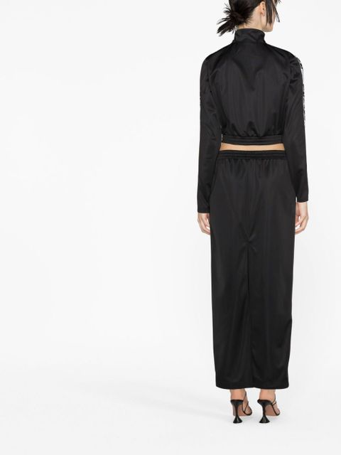 ROTATE BIRGER CHRISTENSEN logo-tape track jacket - Black