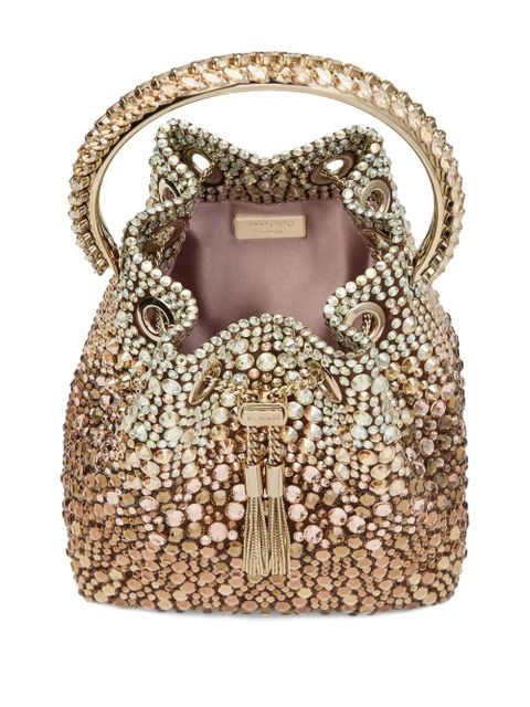 Jimmy Choo Bon Bon crystal-embellished mini bag - Gold