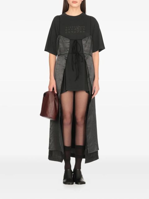MM6 Maison Margiela lace-up flared dress - Black