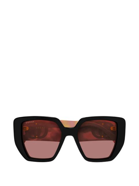 Gucci Eyewear geometric-frame sunglasses - Black - zdjęcie produktu nr 1