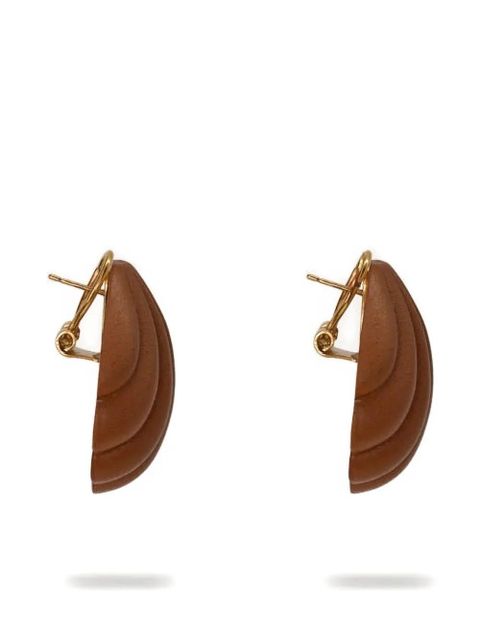 Johanna Ortiz Shell Earrings - Brown