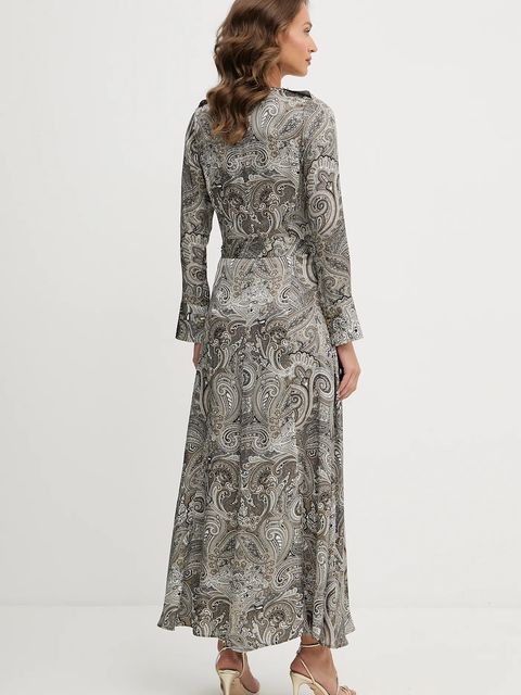 Marciano by Guess sukienka BRITNEY kolor beżowy maxi rozkloszowana 5YGK47 7298A