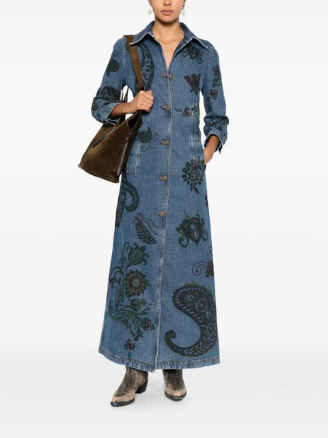 ETRO floral paisley coat - Blue