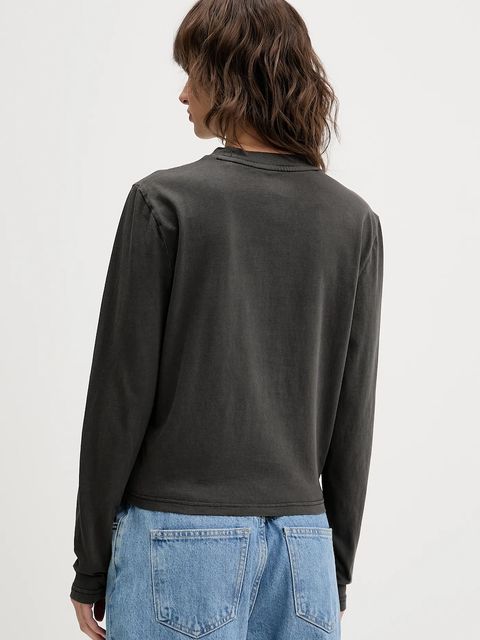 Dickies longsleeve bawełniany kolor szary DK0A87Q6