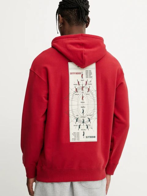 Puma bluza bawełniana PUMA x HARRY POTTER kolor bordowy z kapturem z aplikacją 630093