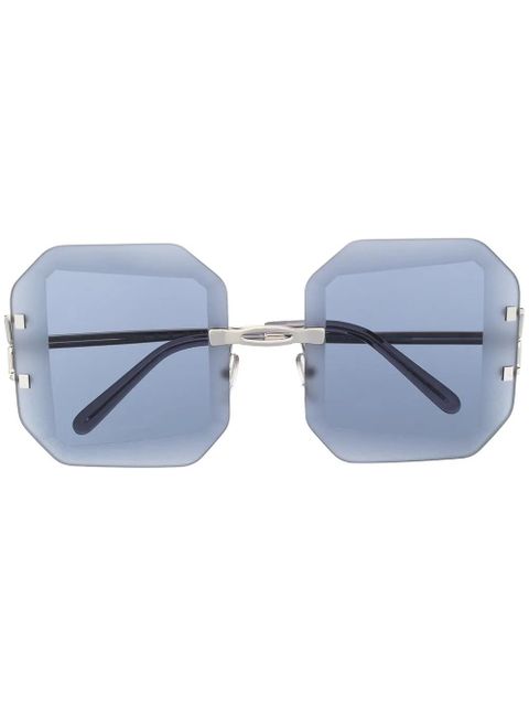 Marni Eyewear oversized square-frame sunglasses - Blue