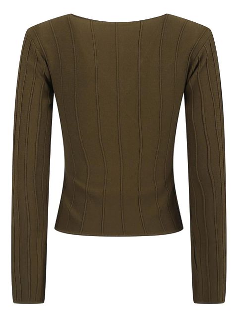 Cult Gaia Collette ring-detail top - Green