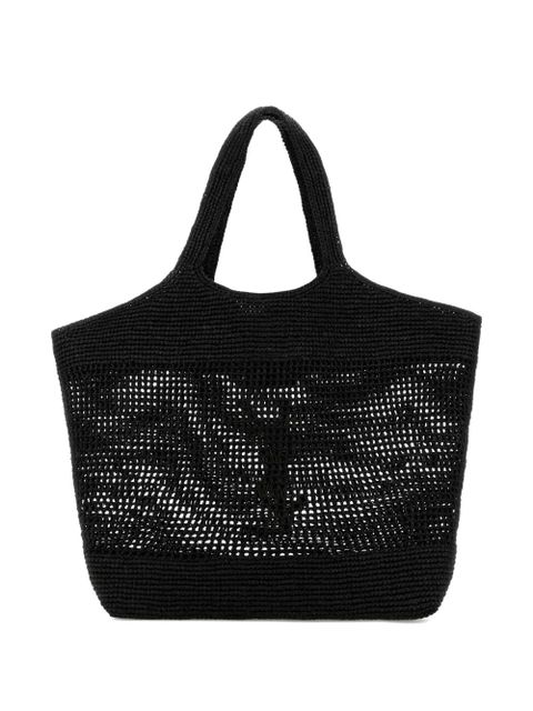 Saint Laurent raffia Icare shopping tote bag - Black - zdjęcie produktu nr 2