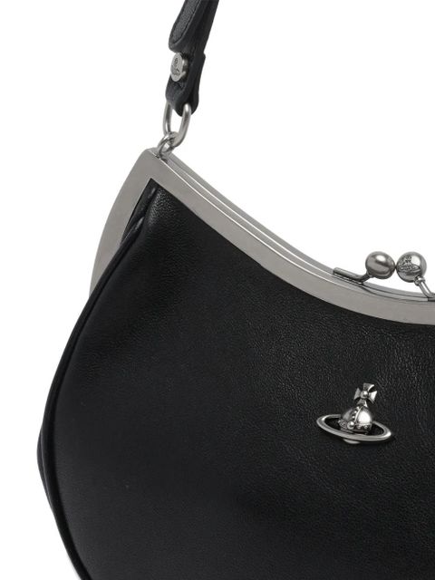 Vivienne Westwood orb-plaque shoulder bag - Black