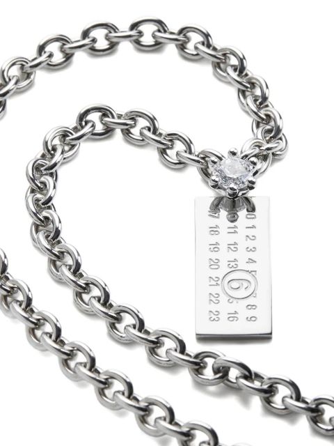 MM6 Maison Margiela plaque necklace - Silver
