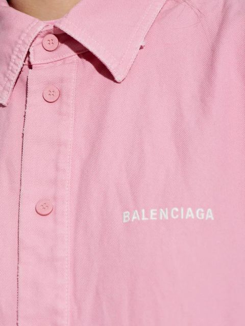 Balenciaga logo-embroidered shirt - Pink